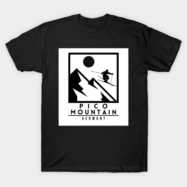 Pico Mountain ski - Vermont T-Shirt by UbunTo